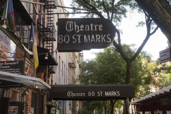 Theatre 80 in Manhattan. The theater, which opened in the early 1960s, is embroiled in a two-year battle to stay open, amid pandemic-related financial troubles.